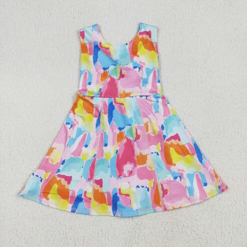 Girls  princess design active wear athletic summer dress with shorts