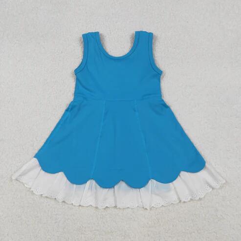 Girls  princess design active wear athletic summer dress with shorts