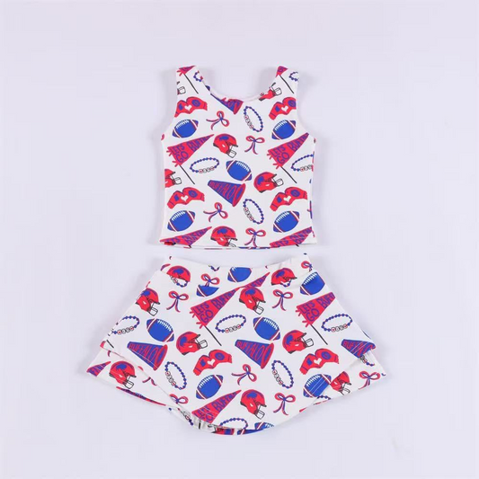 Baby girls football cheer active wear athletic summer yoga outfit preorder