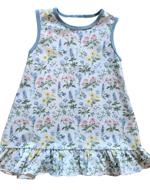 Baby girls pink yellow flowers summer dress preorder