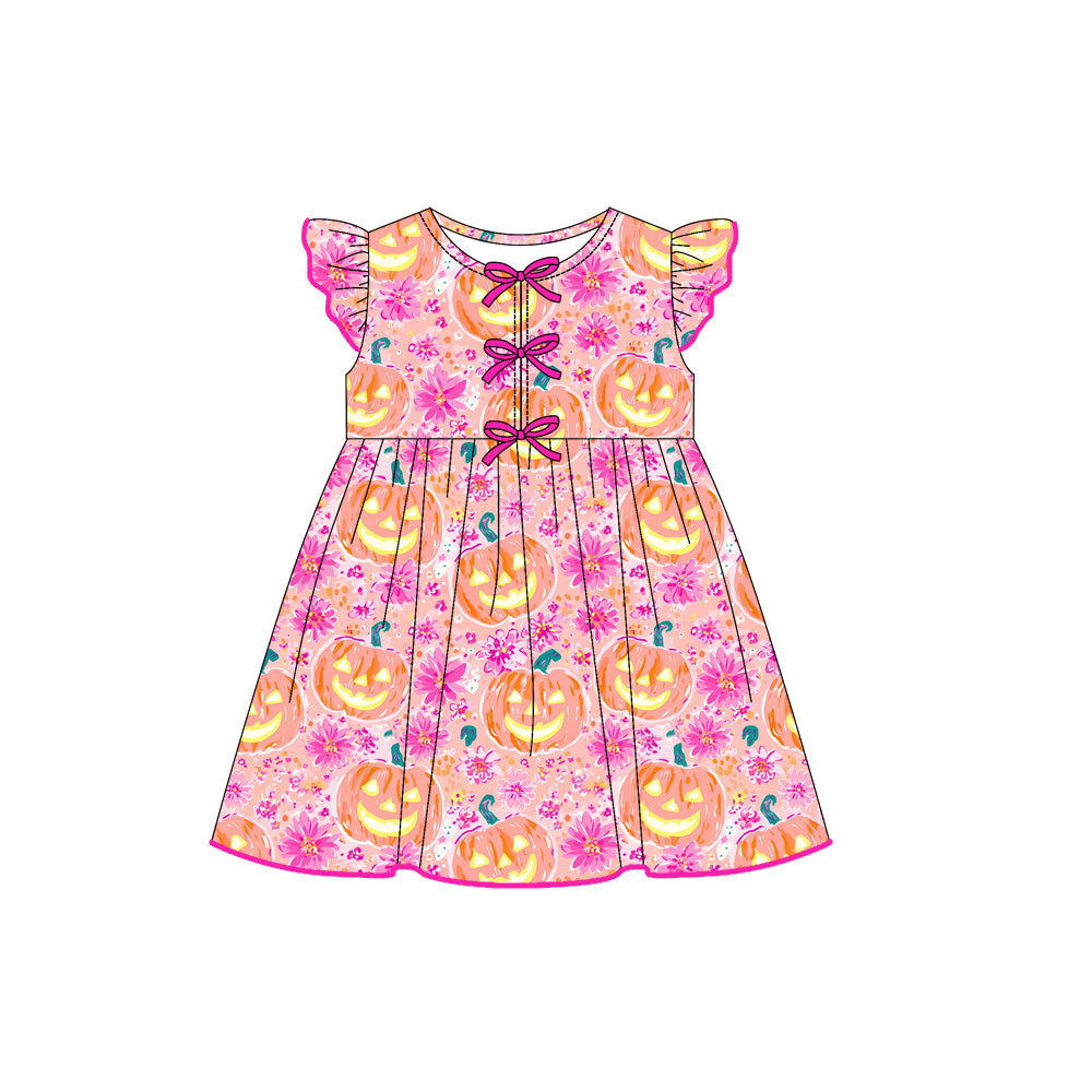 Halloween pumpkins girls boutique dress preorder