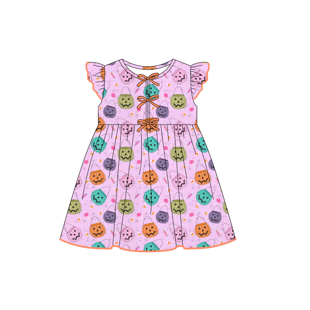 Halloween pumpkins girls boutique dress preorder