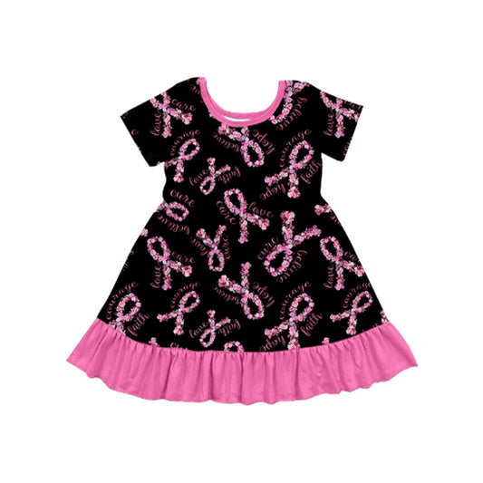 Floral bow girls short sleeve dress preorder