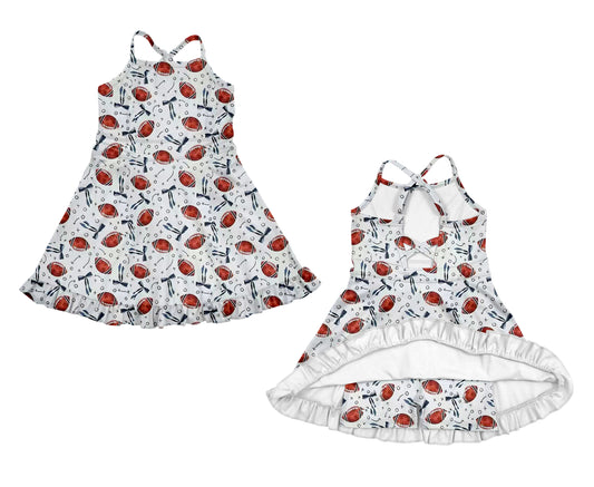 Baby girls football active wear athletic summer yoga  dress preorder