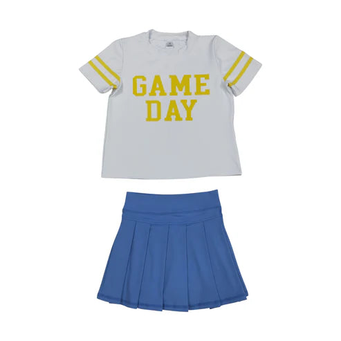 Game day shirt orange yoga skort girls summer matching outfit