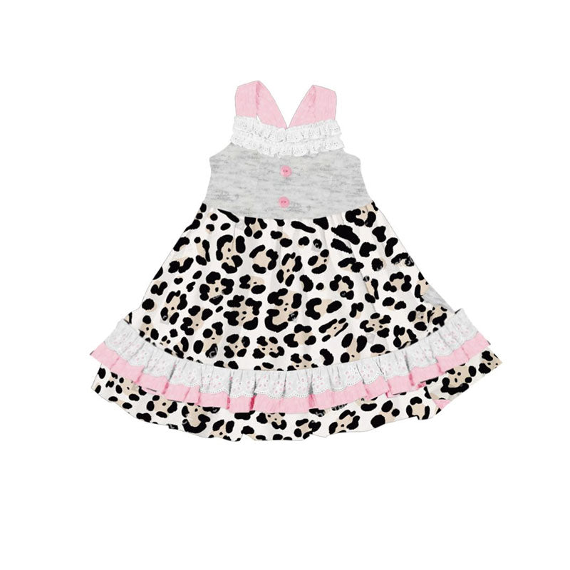Leopard design girls summer dress preorder