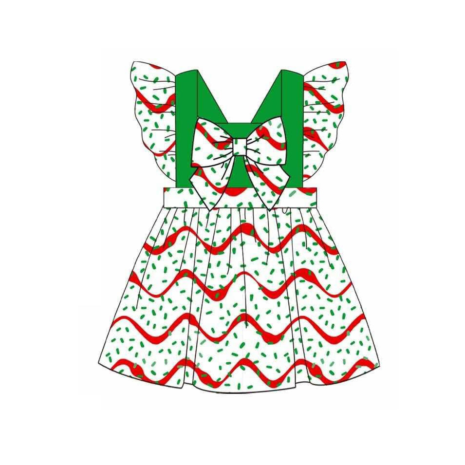 Christmas tree cake design girls summer dress preorder