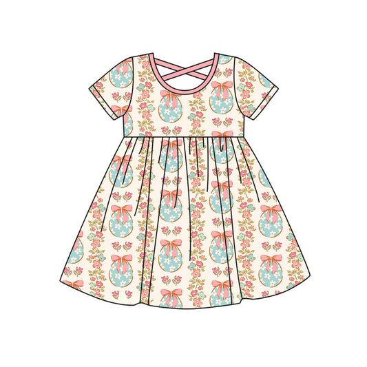 Easter floral eggs girls dress preorder