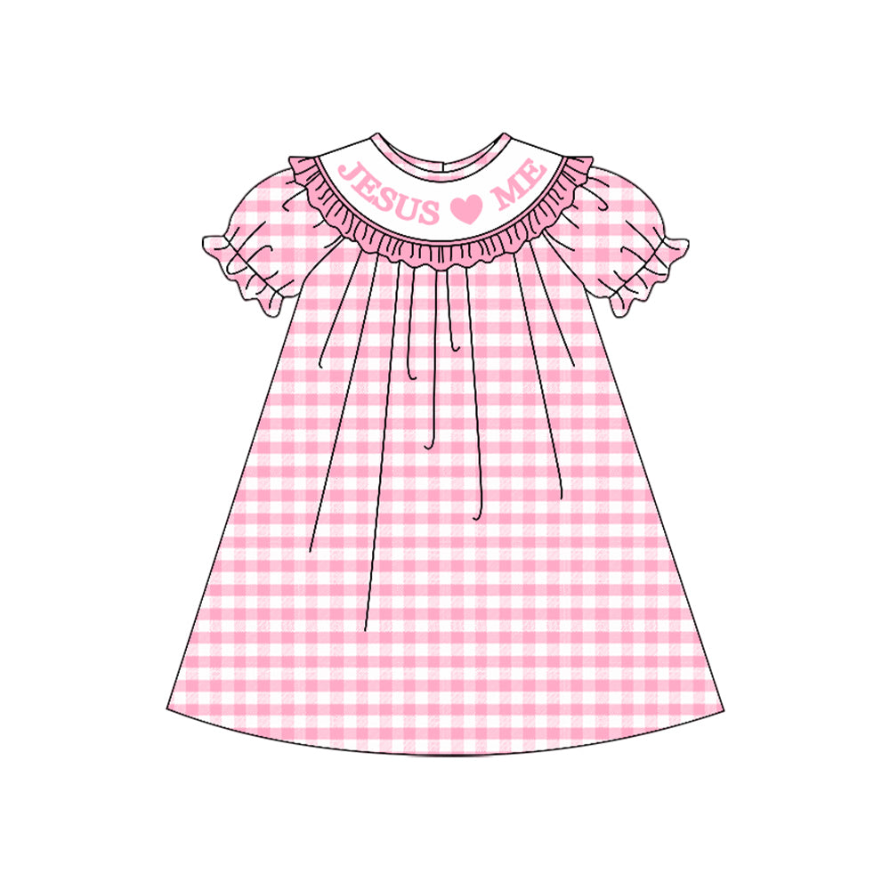 Jesus love me design girls short sleeve dress preorder