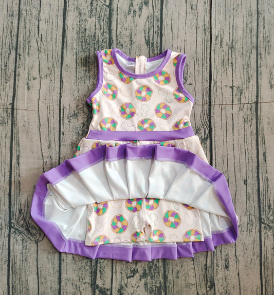 Mardi Gras design girls yoga dress preorder