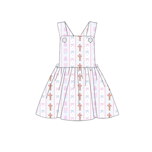 Girls Easter cross print holiday dress preorder