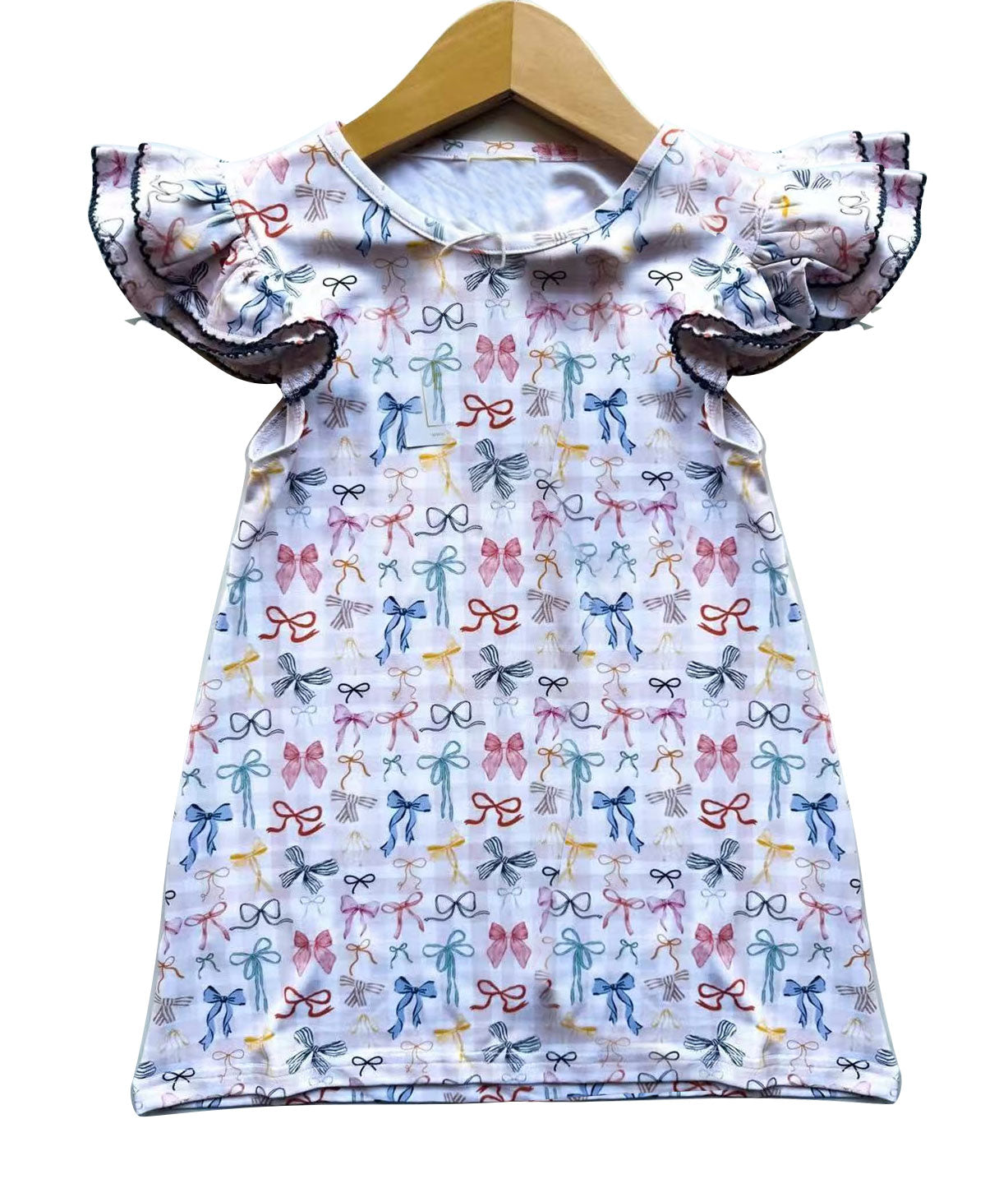 Colorful bow design girls dress preorder