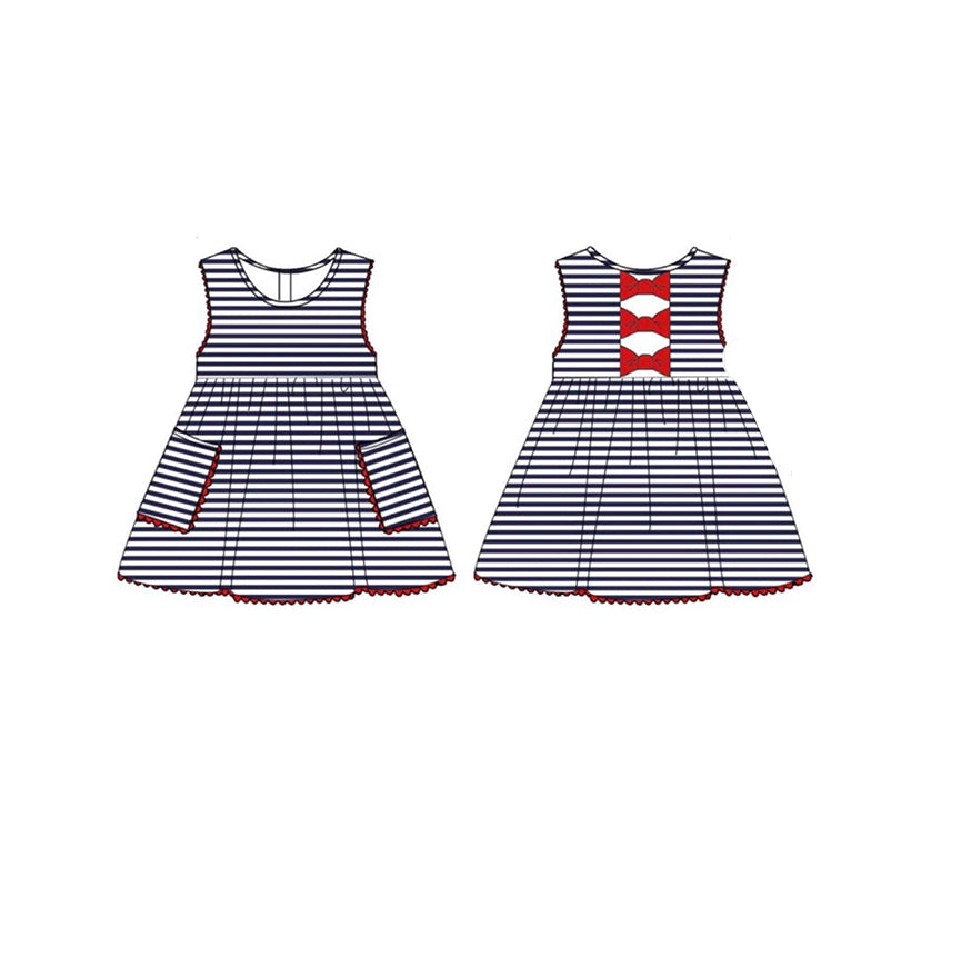 July 4th stripes design girls holiday dress preorder