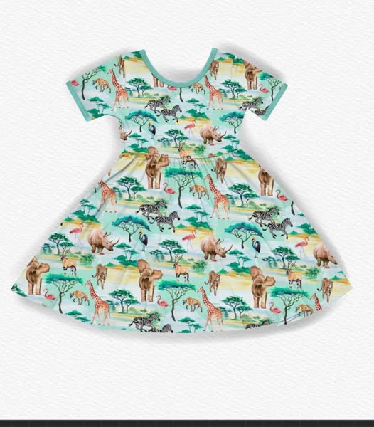 Toddle baby girls animal zoon design dress preorder