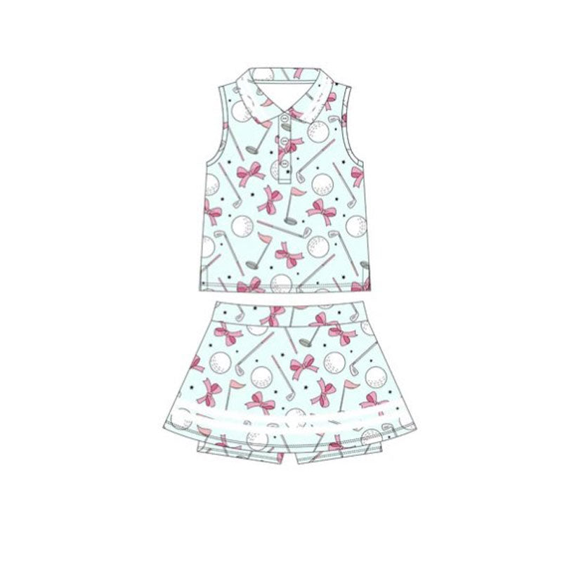 Golf yoga top matching shorts girls outfit preorder