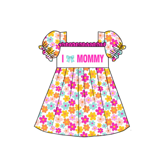 I love mommy floral design dress preorder