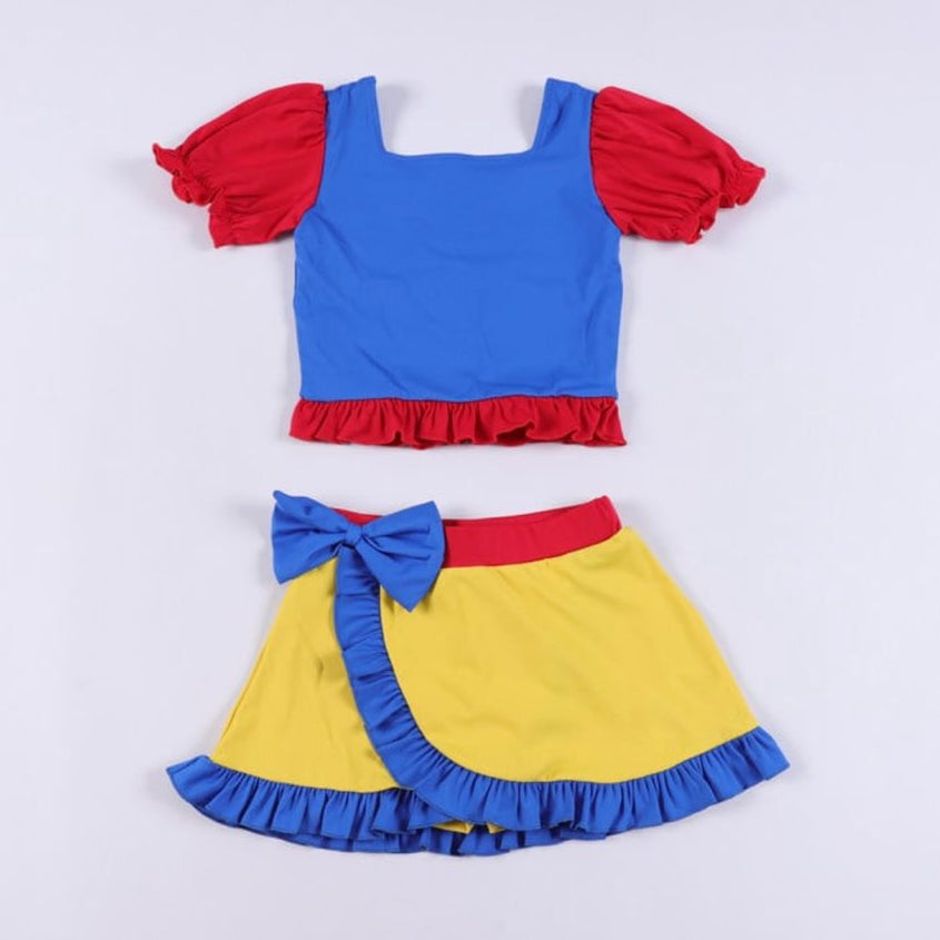 Princess design kids girls short sleeve outfit preorder