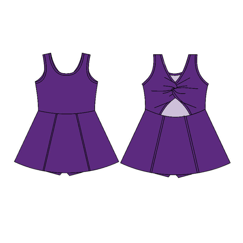 Purple color girls yoga dress preorder