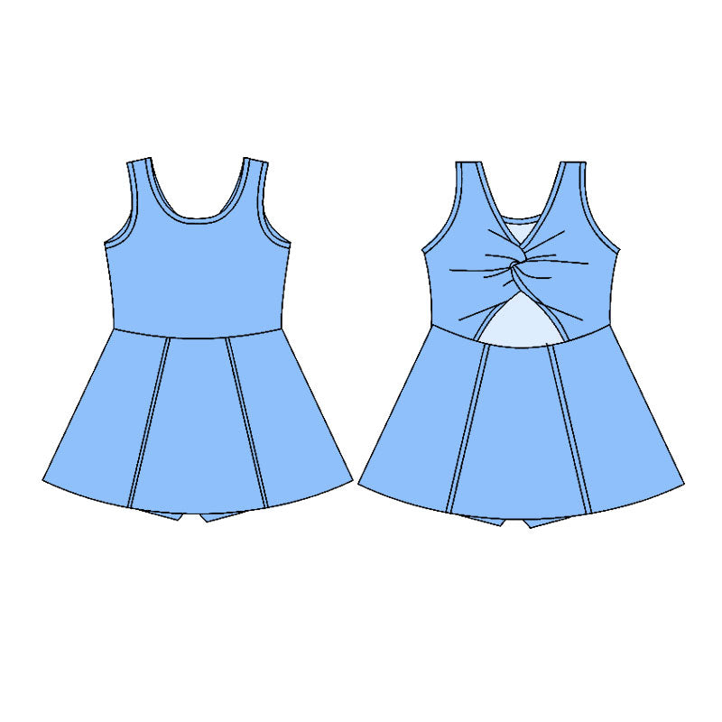 Blue color girls yoga dress preorder