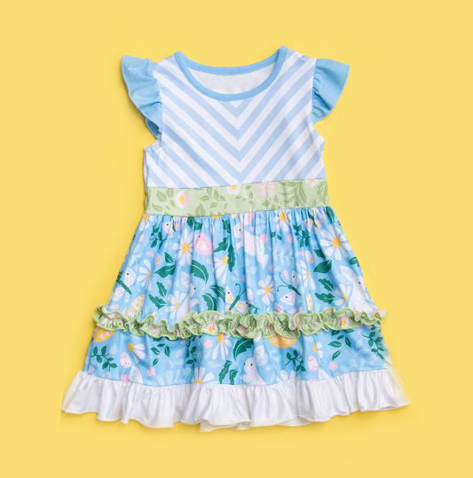 Easter bunny kids girls floral dress preorder