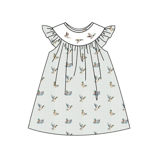 Mallard duck design kids girls dress preorder