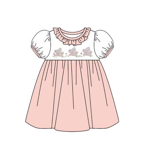 Easter bunny kids girls short sleeve dress preorder