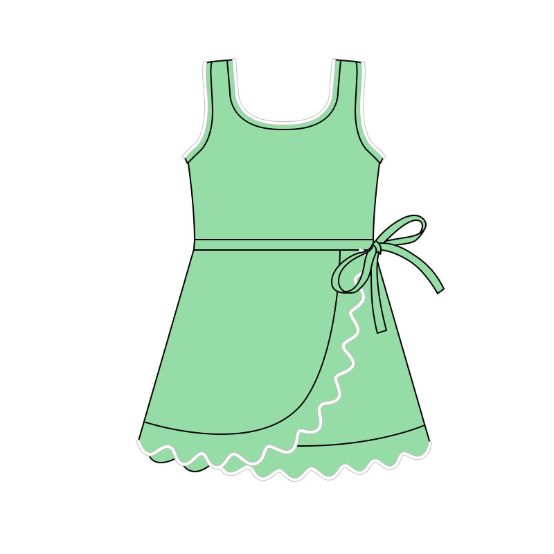 Light green color baby girls yoga dress preorder