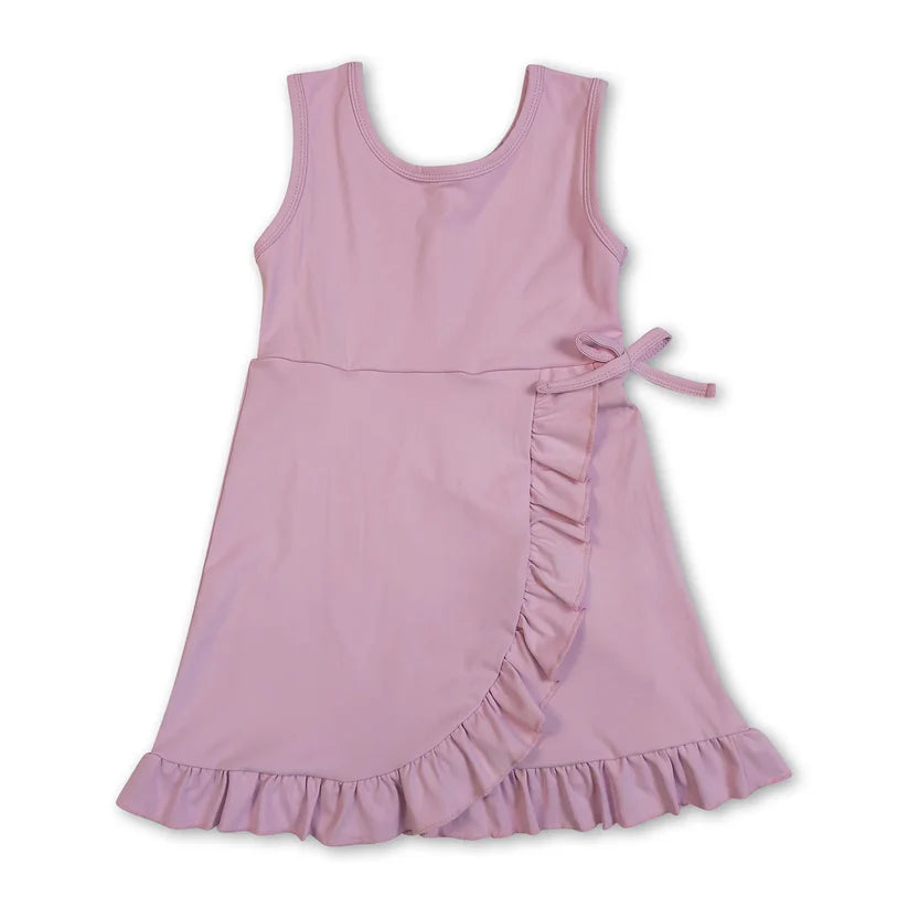 Yellow color baby girls yoga dress