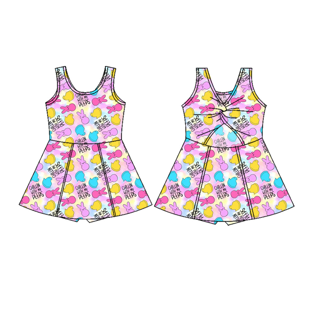 Easter bunny baby girls yoga dress preorder