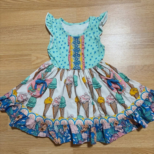 Flowers design baby girls summer dress preorder
