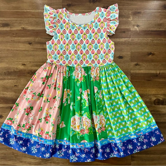 Flowers design baby girls summer dress preorder