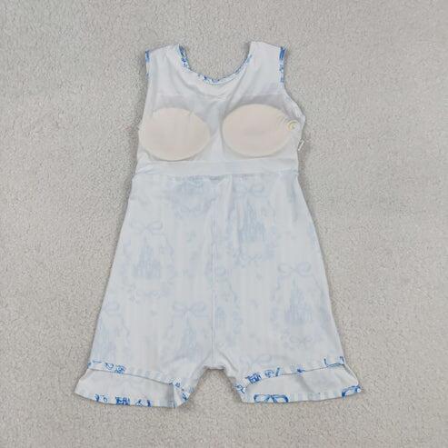 Girls  princess design active wear athletic summer dress with shorts