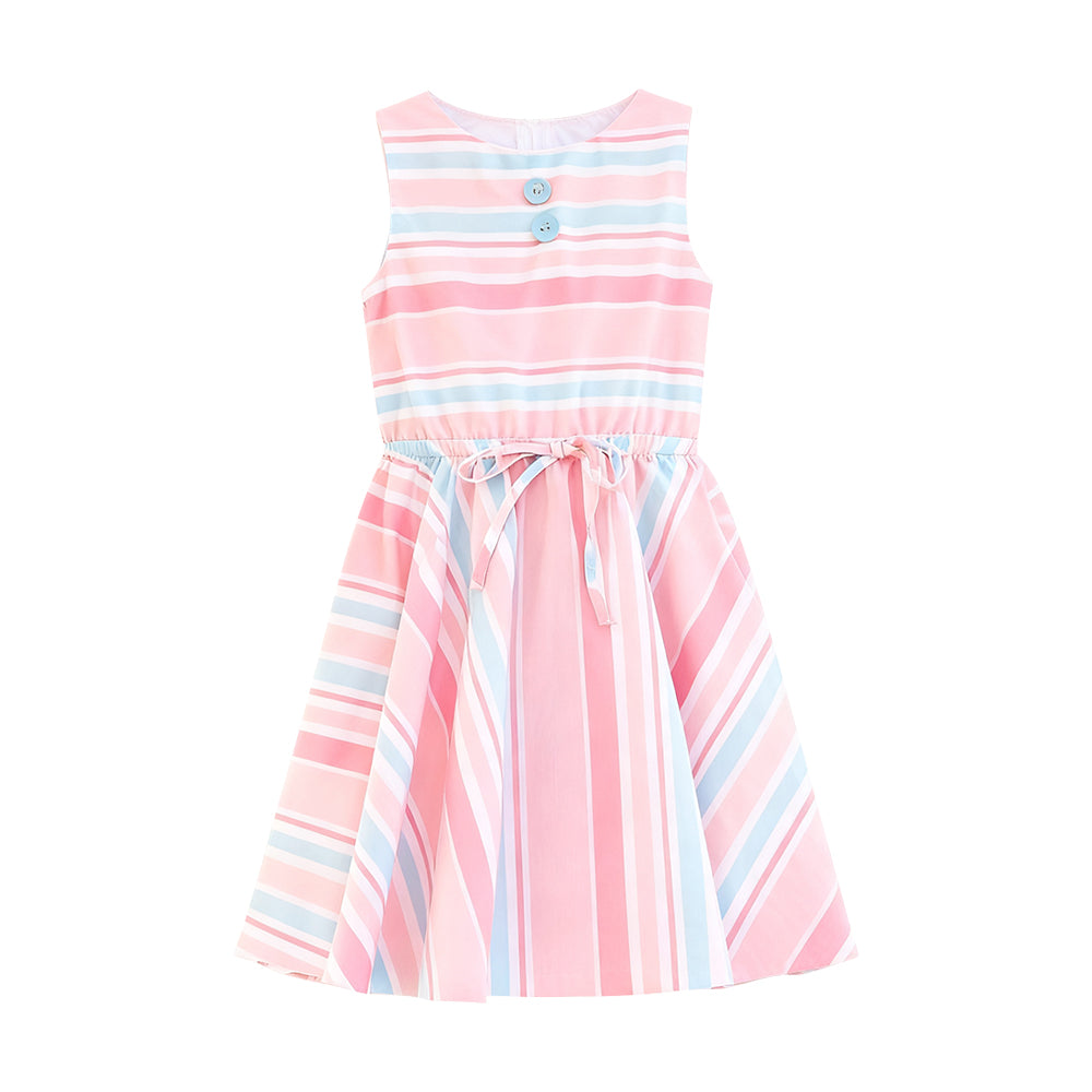Pink stripes design girls summer dress preorder