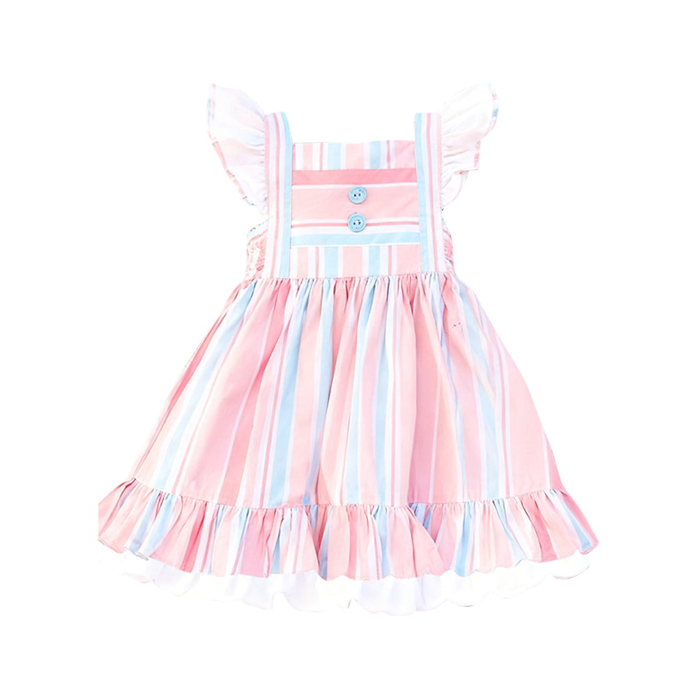 Pink stripes design girls summer dress preorder