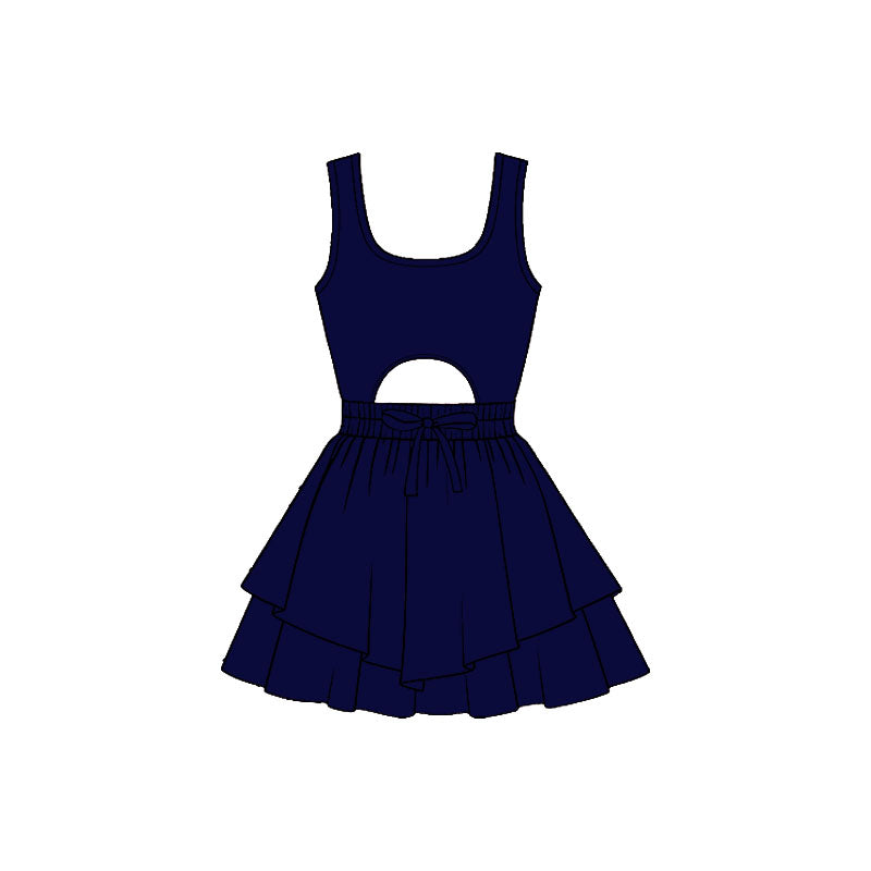 Purple color baby girls summer yoga dress preorder