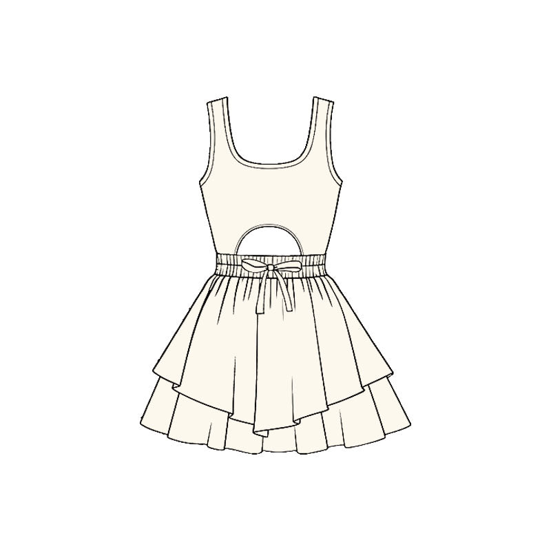 Cream color baby girls summer yoga dress preorder