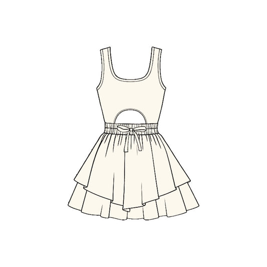Cream color baby girls summer yoga dress preorder