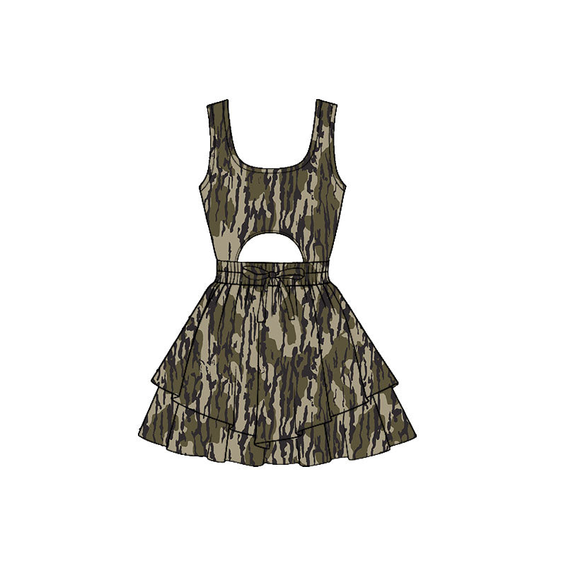 Camo print baby girls summer yoga dress preorder