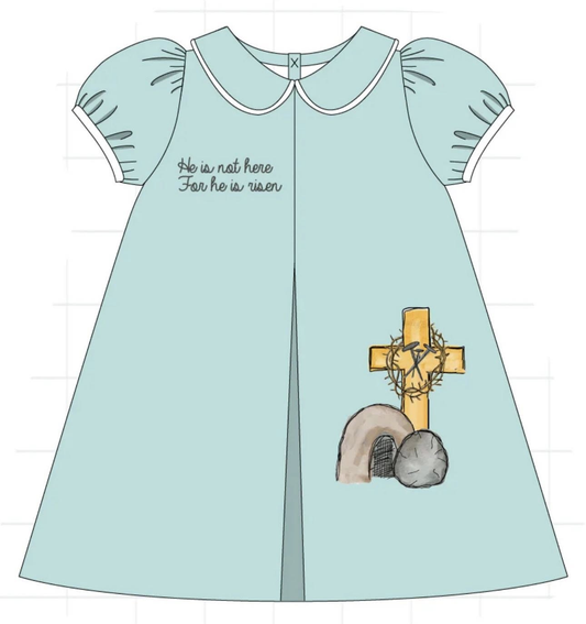 Easter cross design girls summer dress preorder