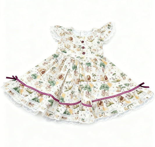 Animal lion print girls summer dress preorder