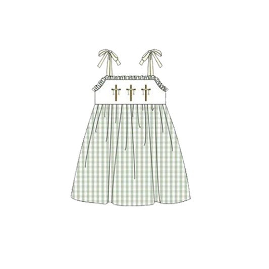 Easter cross print girls holiday dress preorder