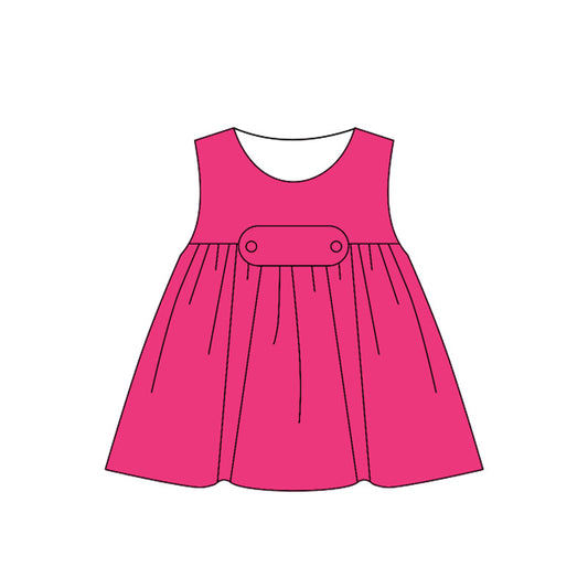 Hot pink color toddle girls summer holiday dress preorder