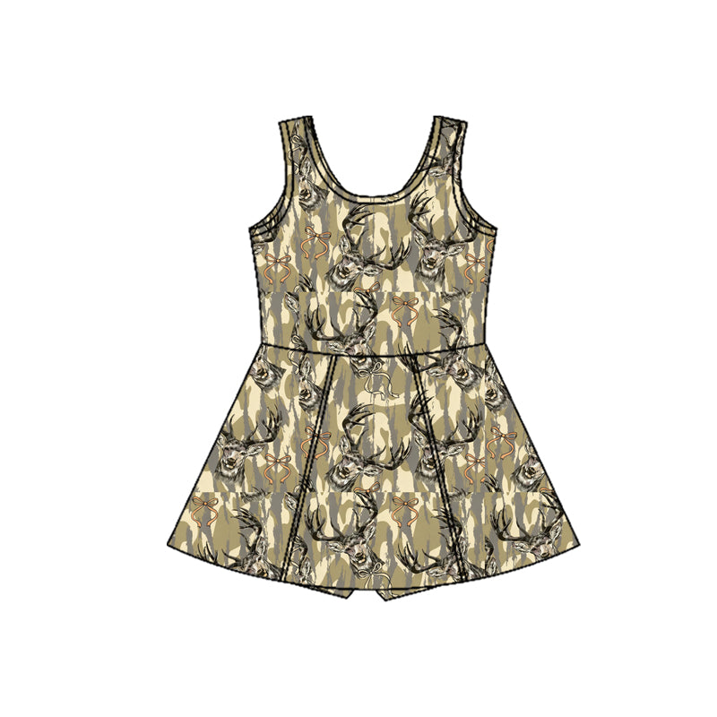 Deer camo baby girls summer yoga dress preorder