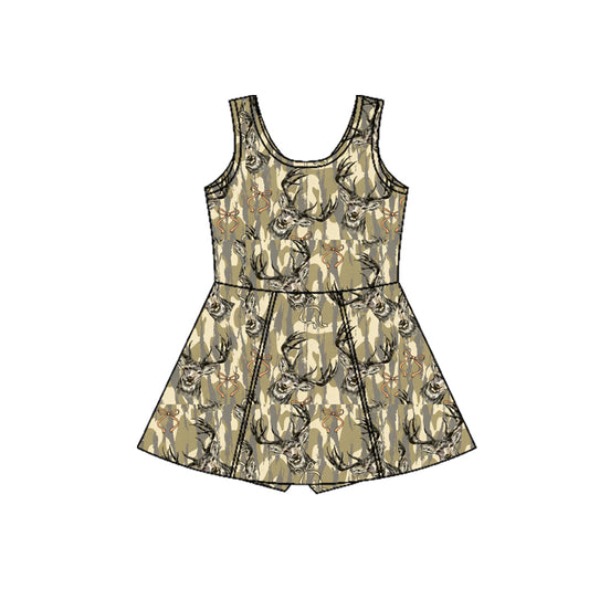Deer camo baby girls summer yoga dress preorder