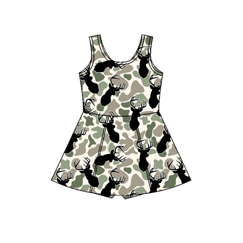 Deer camo baby girls summer yoga dress preorder