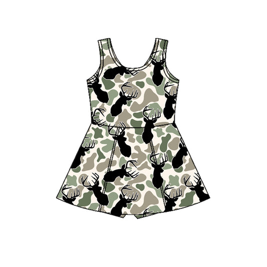 Deer camo baby girls summer yoga dress preorder