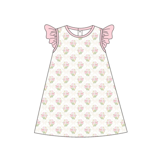 Flowers design girls summer dress preorder