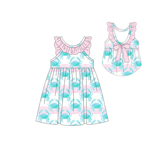 Crab design girls summer dress preorder