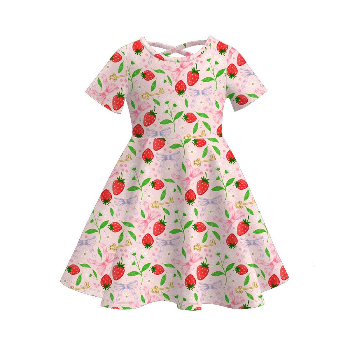 Strawberry design girls summer dress preorder