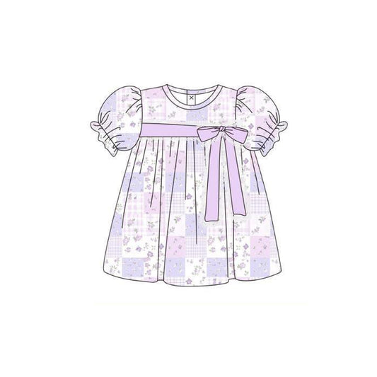 Lavender floral toddle baby girls dress preorder